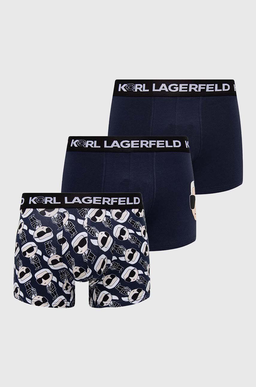 Karl Lagerfeld boxeri 3-pack barbati, culoarea negru