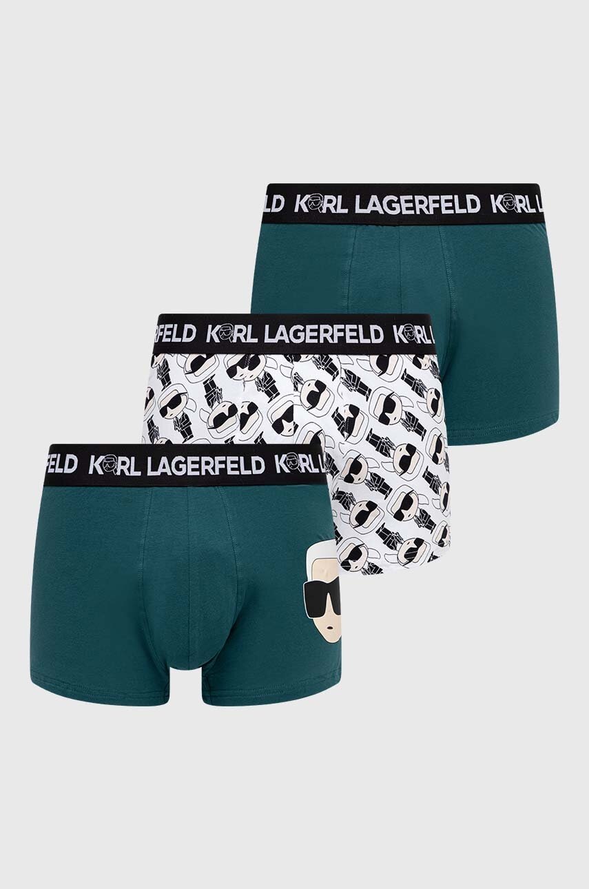 

Боксеры Karl Lagerfeld 3 шт мужские цвет зелёный