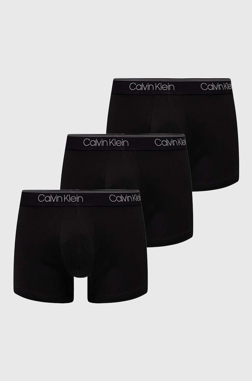 Levně Boxerky Calvin Klein Underwear 3-pack pánské, černá barva, 000NB2569A