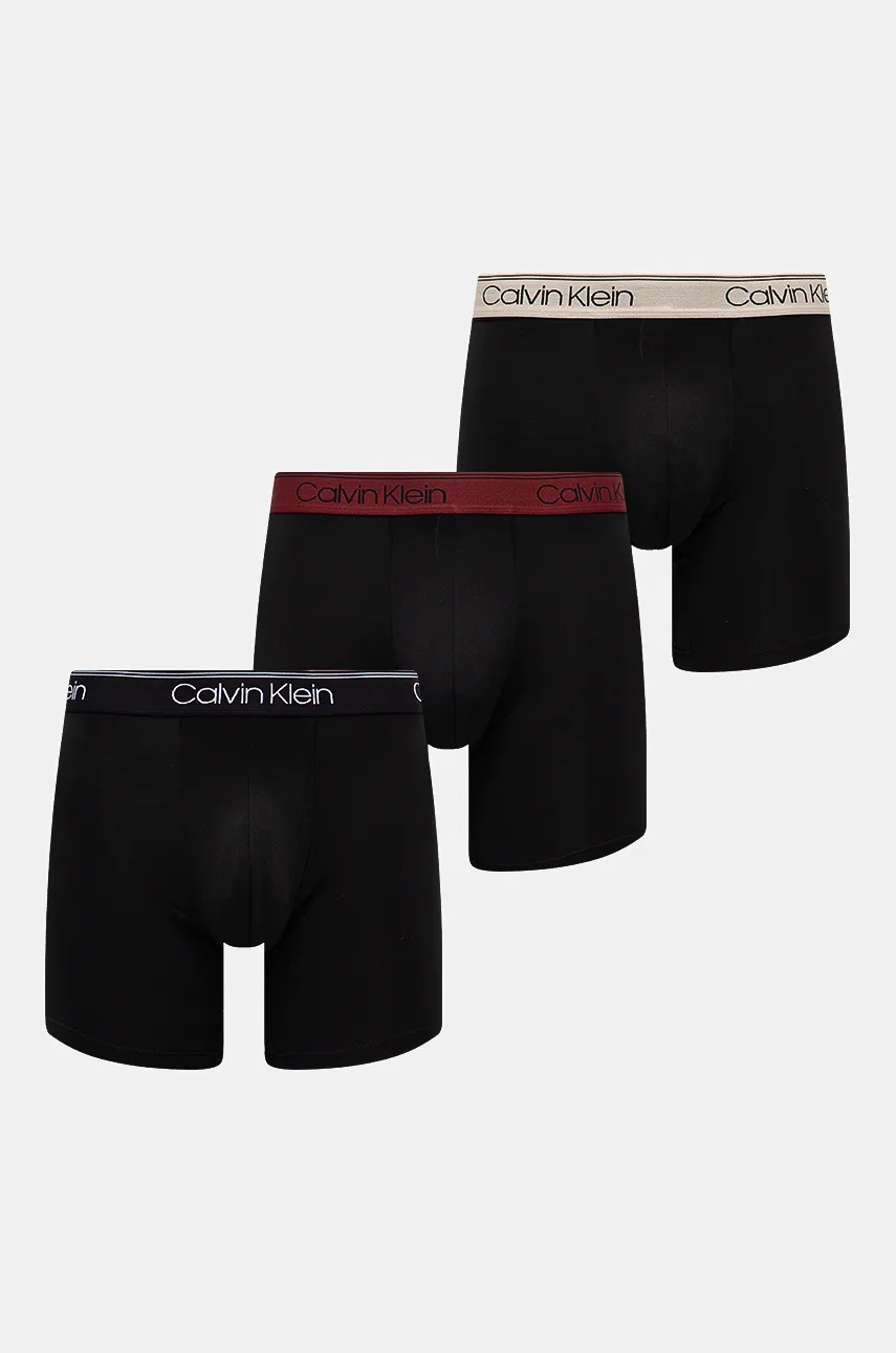 

Боксерки Calvin Klein Underwear (3 броя) в черно, Черен