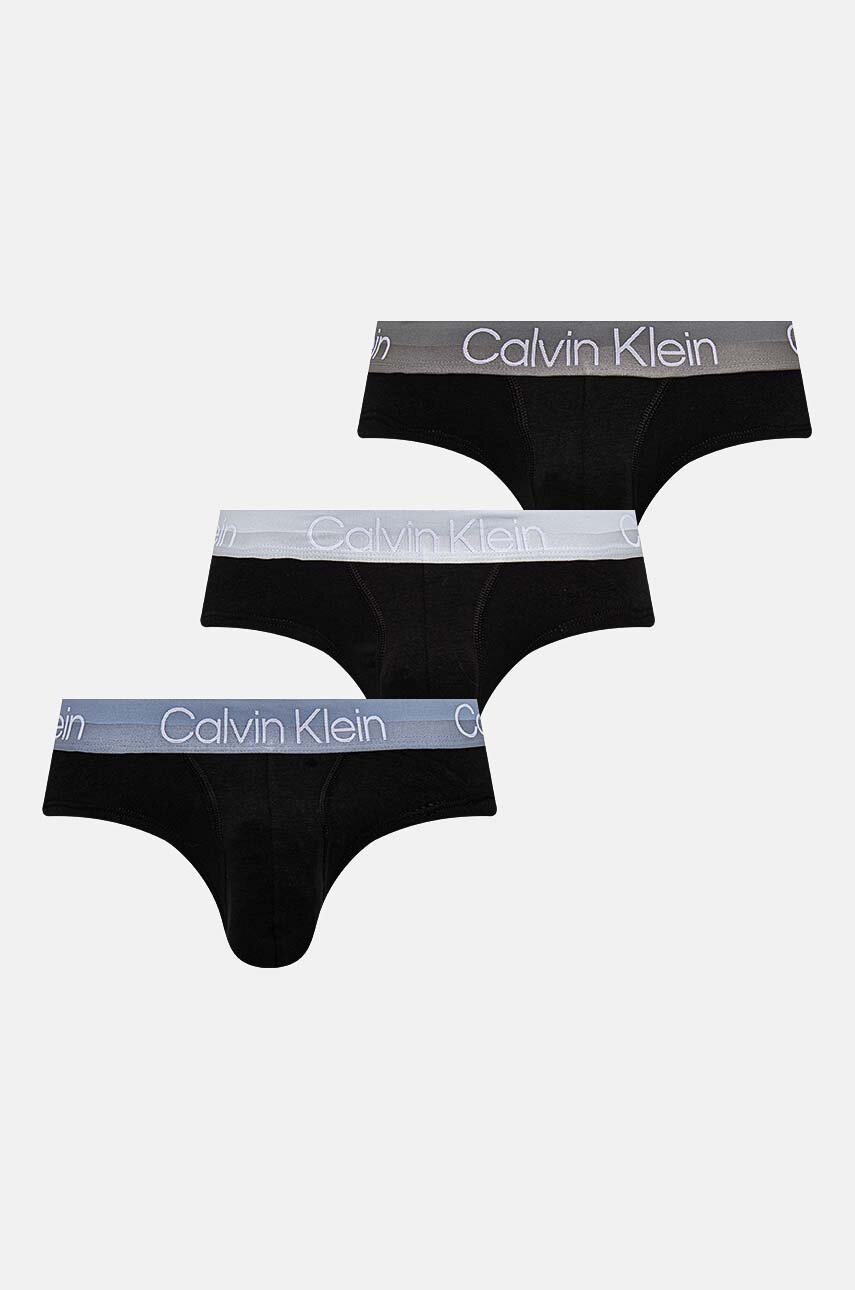 

Слипове Calvin Klein Underwear (3 броя) в черно, Черен