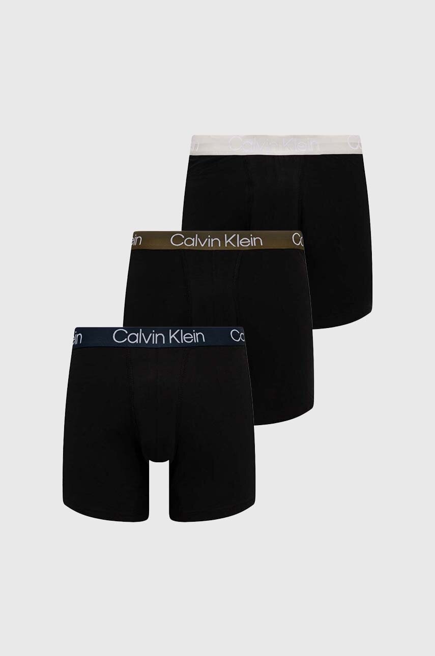 

Боксерки Calvin Klein Underwear (3 броя) в черно, Черен