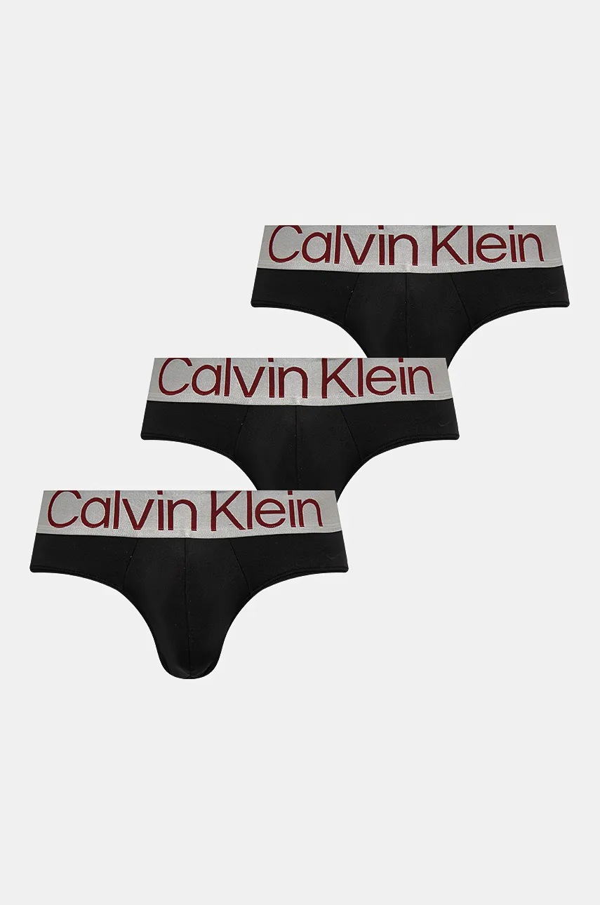 

Слипове Calvin Klein Underwear (3 чифта) в черно 000NB3073A, Черен