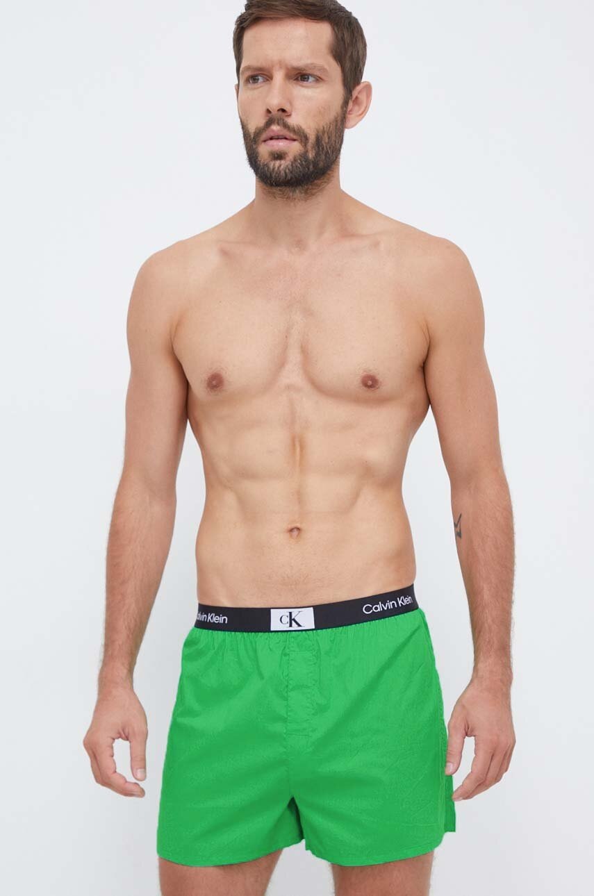 

Памучни боксерки Calvin Klein Underwear (3 броя) в зелено, Зелен