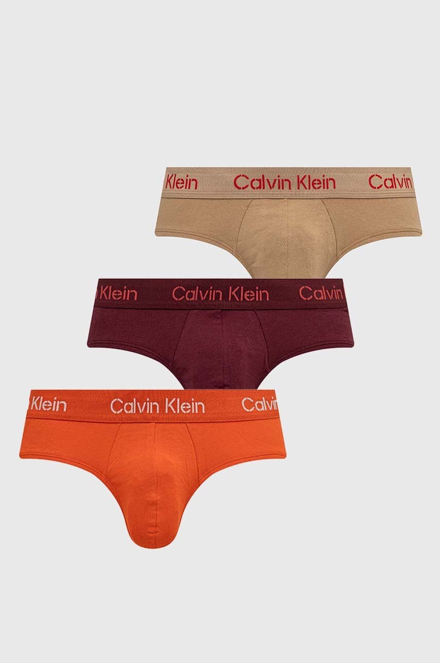 

Слипове Calvin Klein Underwear (3 броя) в оранжево, Оранжев