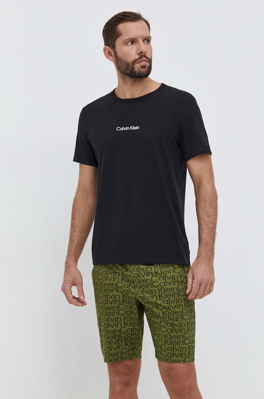 Levně Pyžamo Calvin Klein Underwear zelená barva