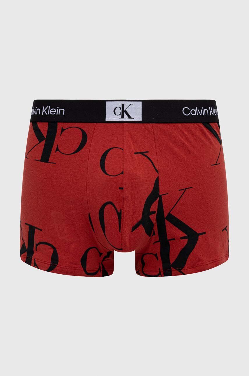 Levně Boxerky Calvin Klein Underwear pánské, červená barva, 000NB3403A