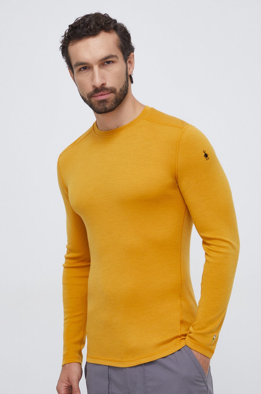 Smartwool longsleeve funcțional Classic Thermal Merino culoarea galben