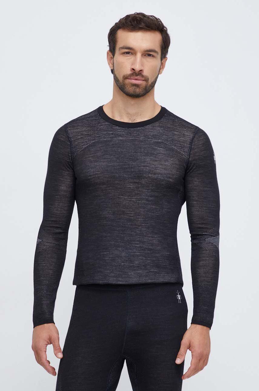 Levně Funkční triko s dlouhým rukávem Smartwool Intraknit Thermal Merino černá barva