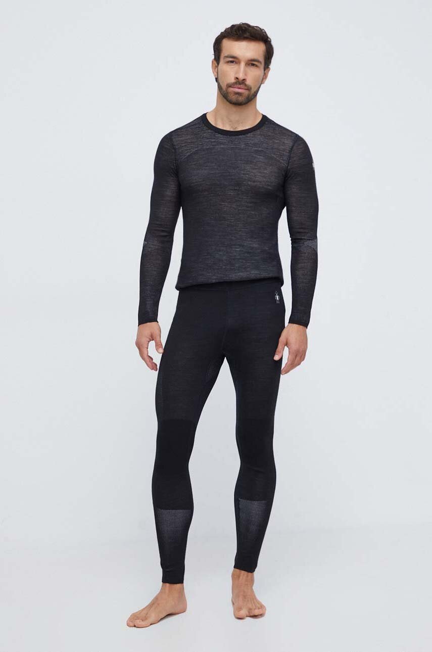 Ισοθερμικό μακρυμάνικο Smartwool Intraknit Thermal Merino χρώμα: μαύρο φωτογραφία
