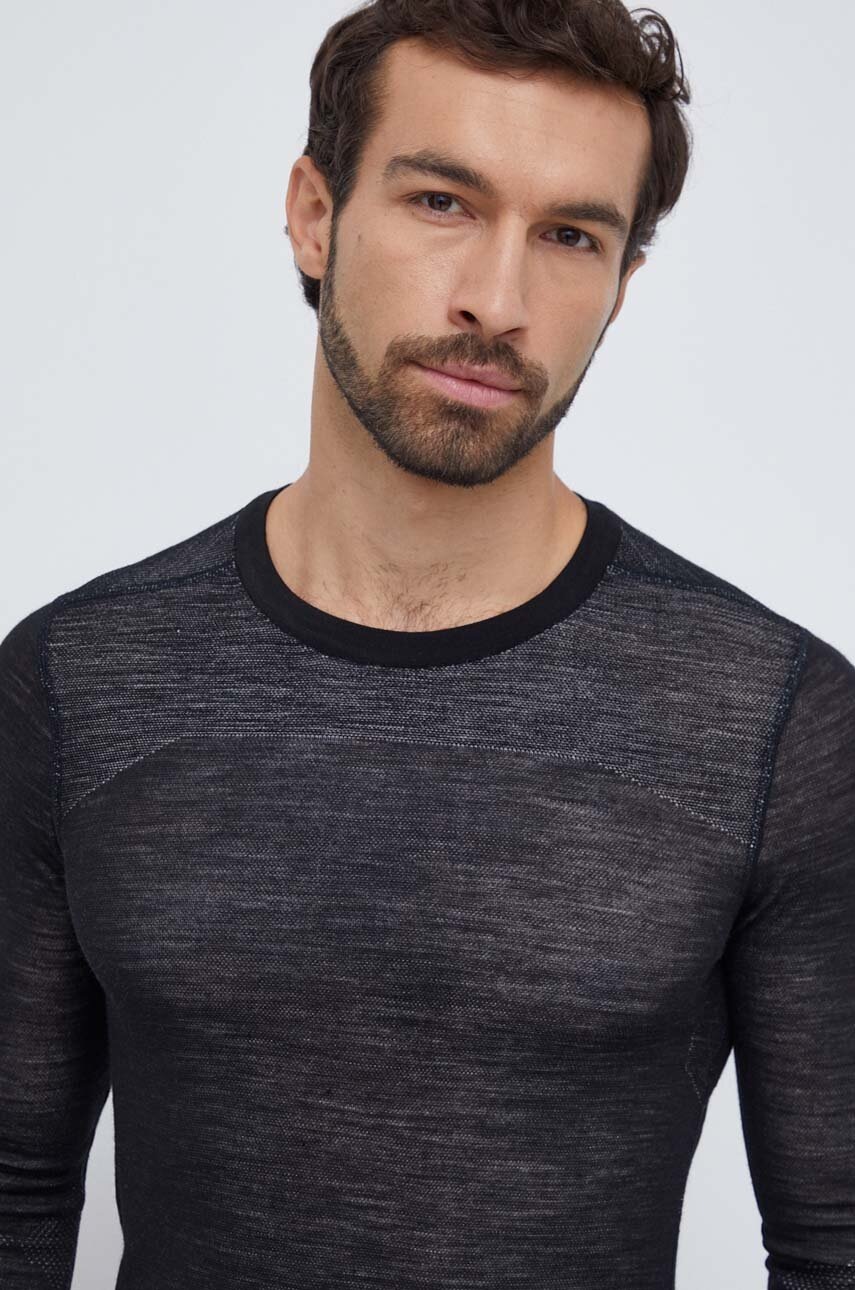 Ισοθερμικό μακρυμάνικο Smartwool Intraknit Thermal Merino χρώμα: μαύρο φωτογραφία