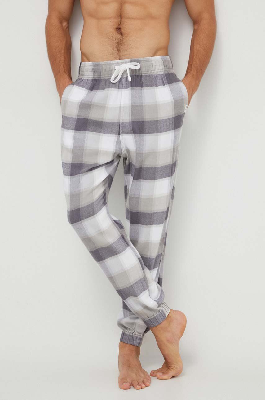 Hollister Co. pantaloni de pijama 2-pack barbati, culoarea gri, modelator
