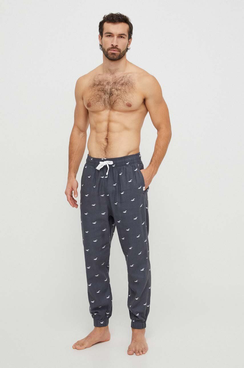 Hollister Co. Pantaloni De Pijama 2-pack Barbati, Culoarea Gri, Modelator