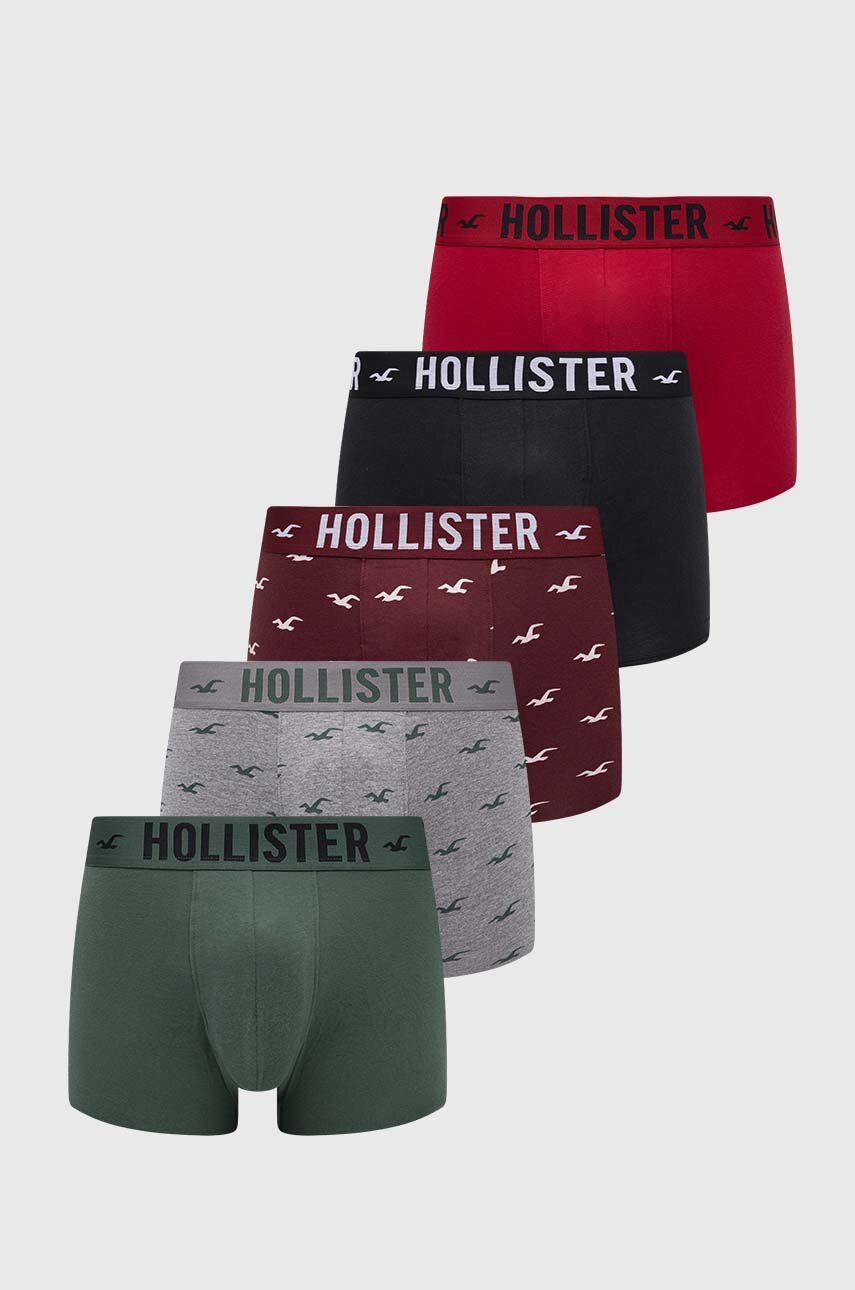 Hollister Co. boxeri 5-pack barbati, culoarea verde