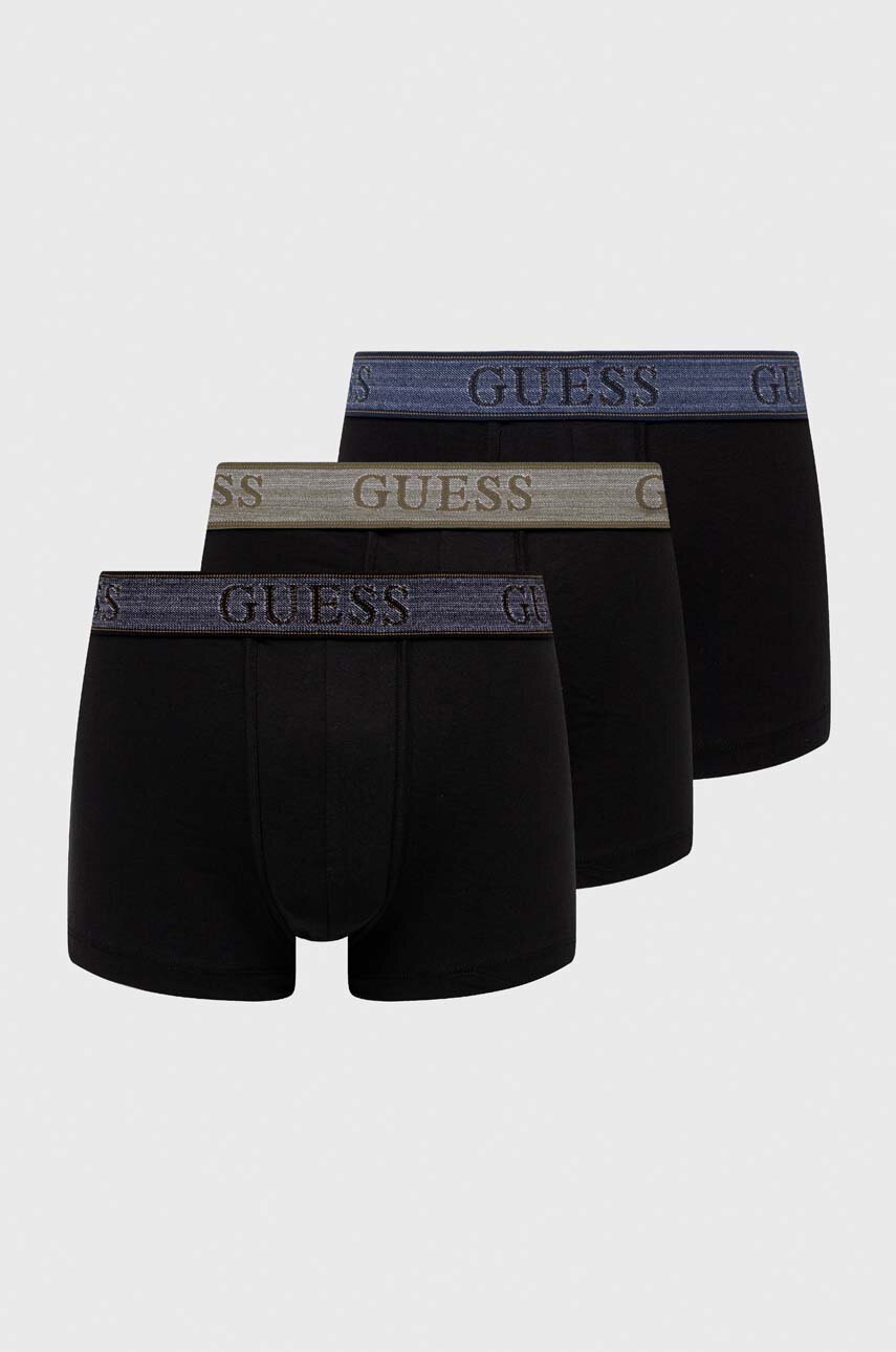

Боксерки Guess (3 броя) в черно, Черен