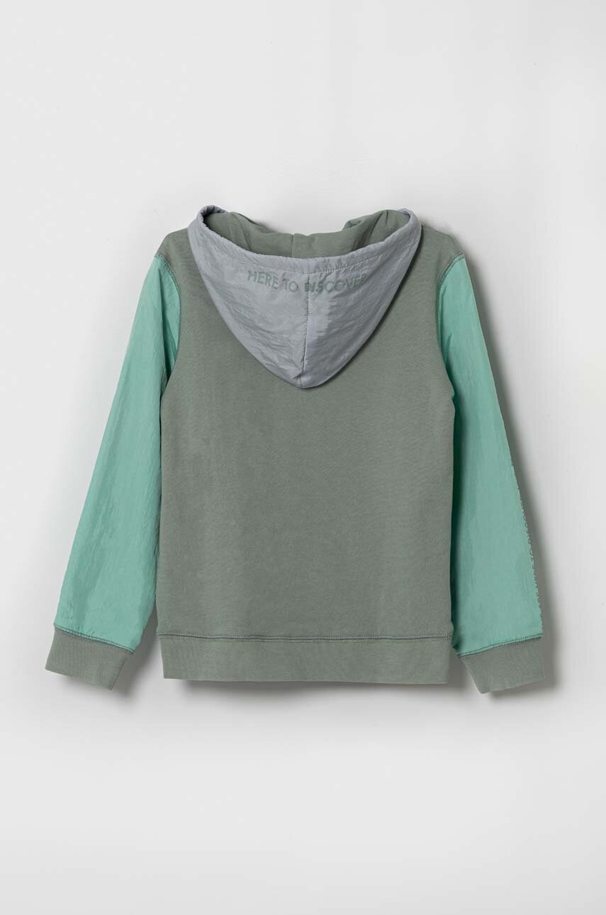 Детская кофта Guess цвет зелёный с капюшоном узор Детская кофта Guess цвет зелёный с капюшоном узор