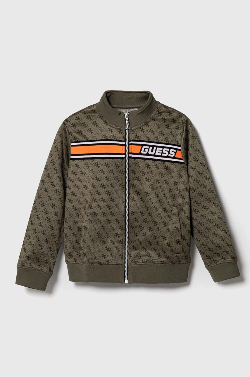 

Детская кофта Guess цвет зелёный узор