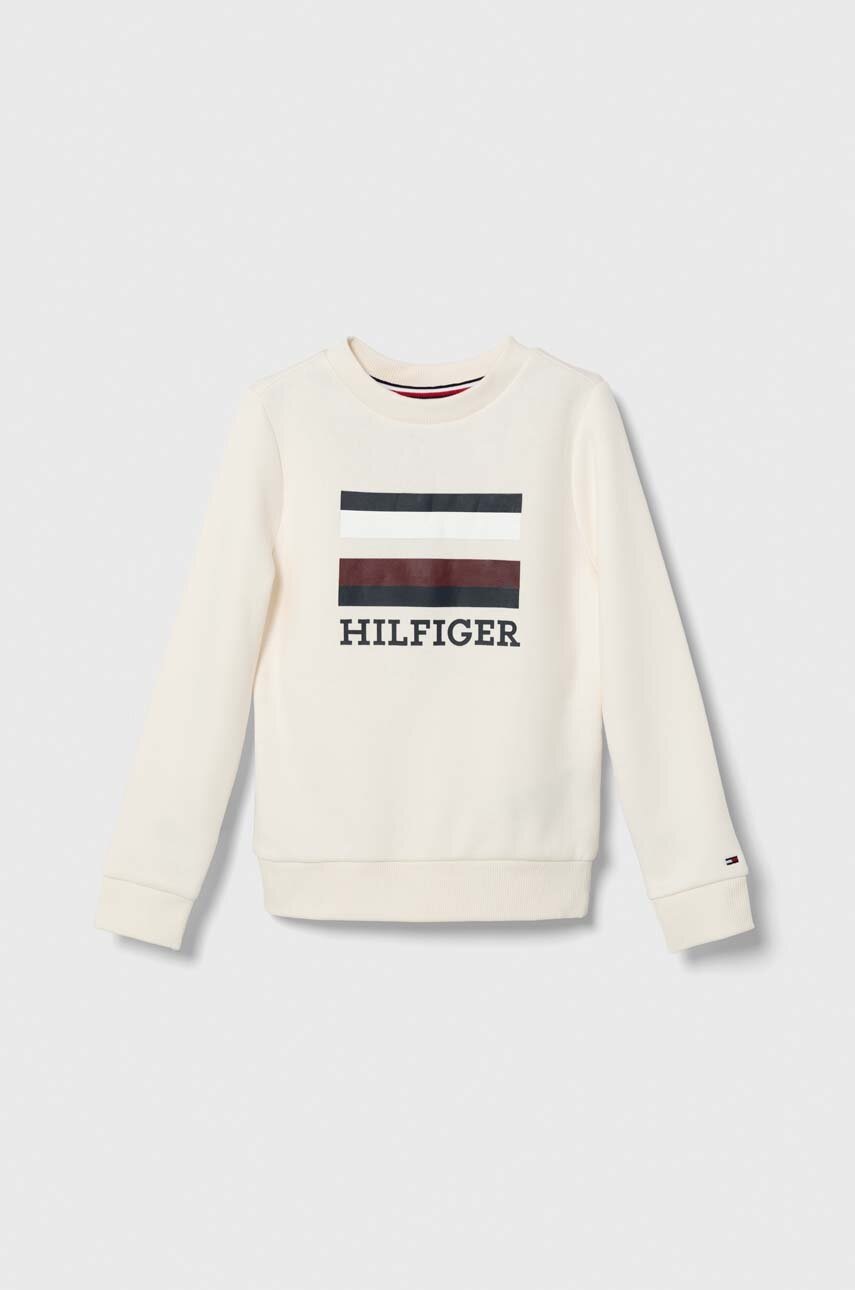 

Дитяча кофта Tommy Hilfiger колір бежевий з принтом