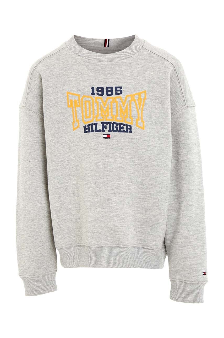 

Детская кофта Tommy Hilfiger цвет серый с принтом