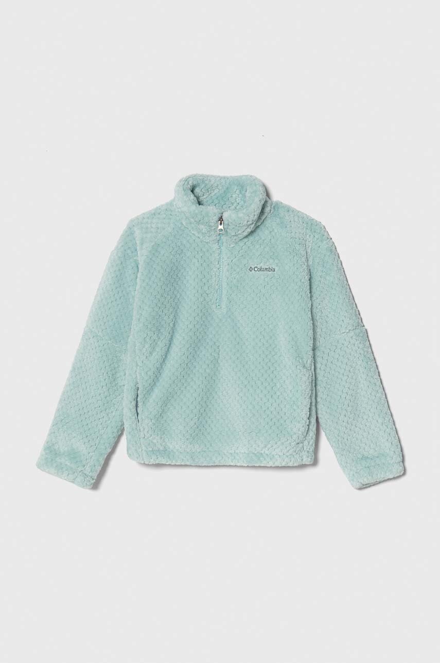 Дитяча кофта Columbia колір бірюзовий однотонна Дитяча кофта Columbia колір бірюзовий однотонна
