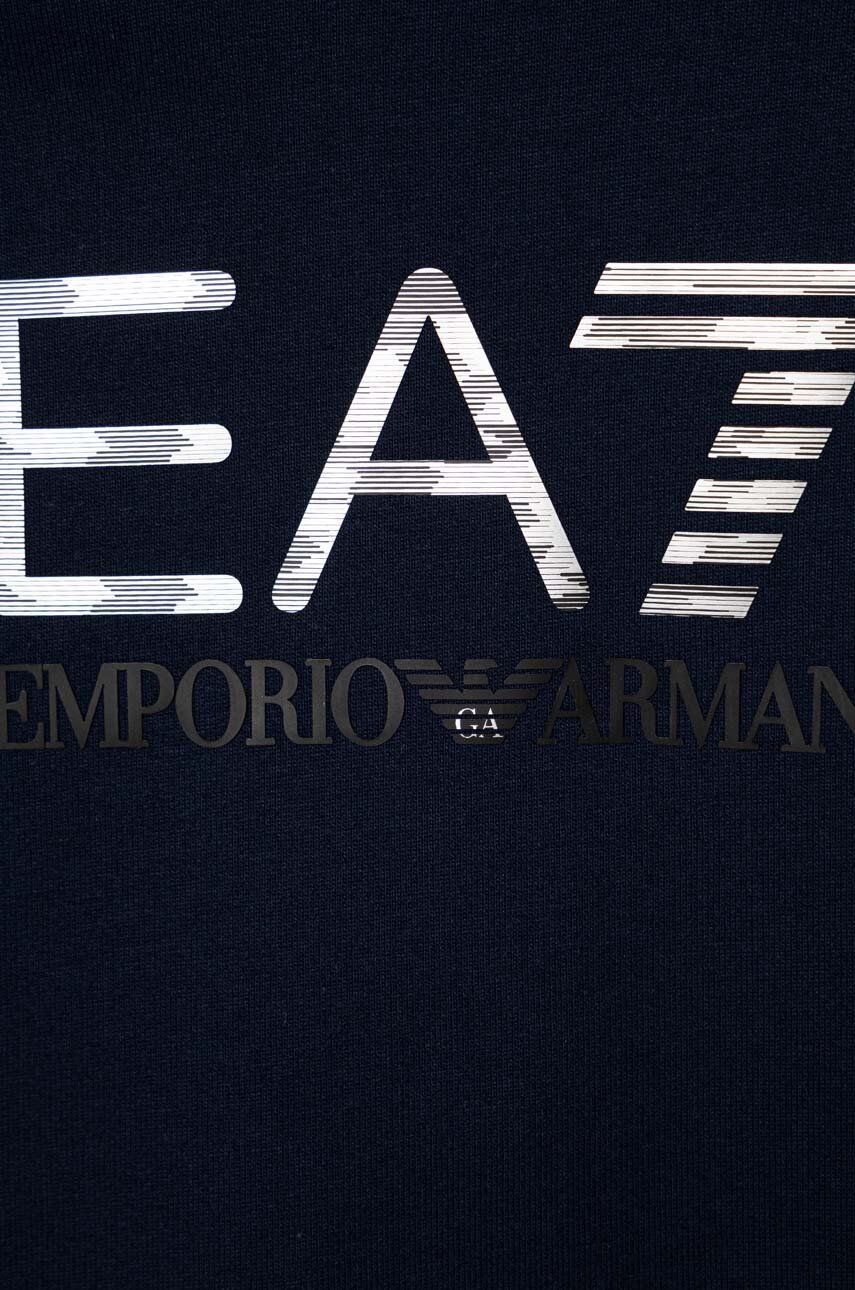 EA7 Emporio Armani Bluza Copii Culoarea Albastru Marin, Cu Imprimeu