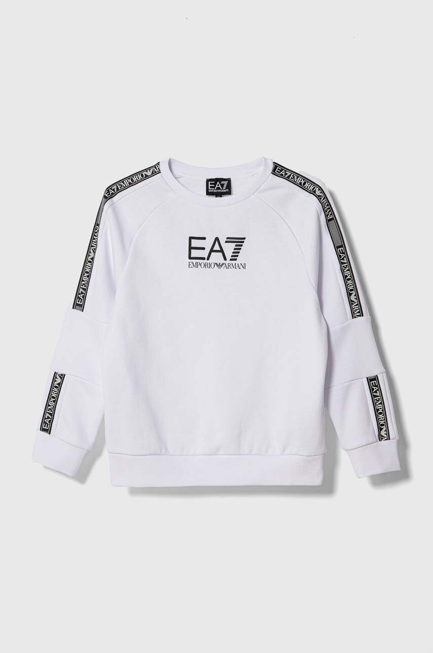 

Дитяча кофта EA7 Emporio Armani колір білий з принтом