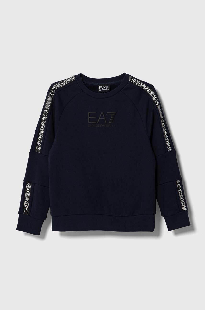 

Дитяча кофта EA7 Emporio Armani колір синій з принтом