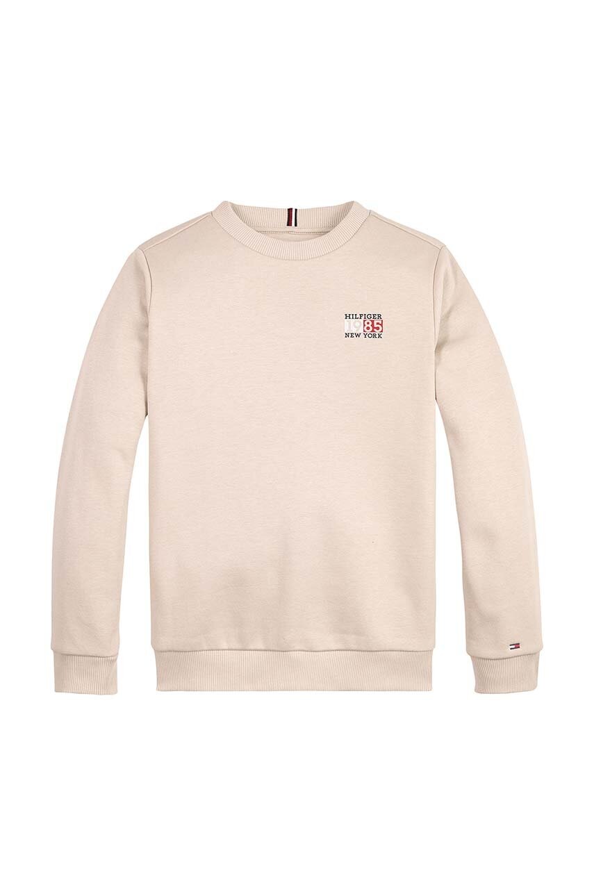 

Детская кофта Tommy Hilfiger цвет бежевый с принтом