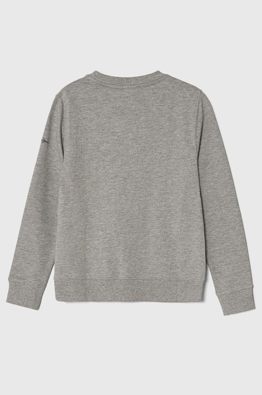 Детская кофта Pepe Jeans цвет серый с принтом