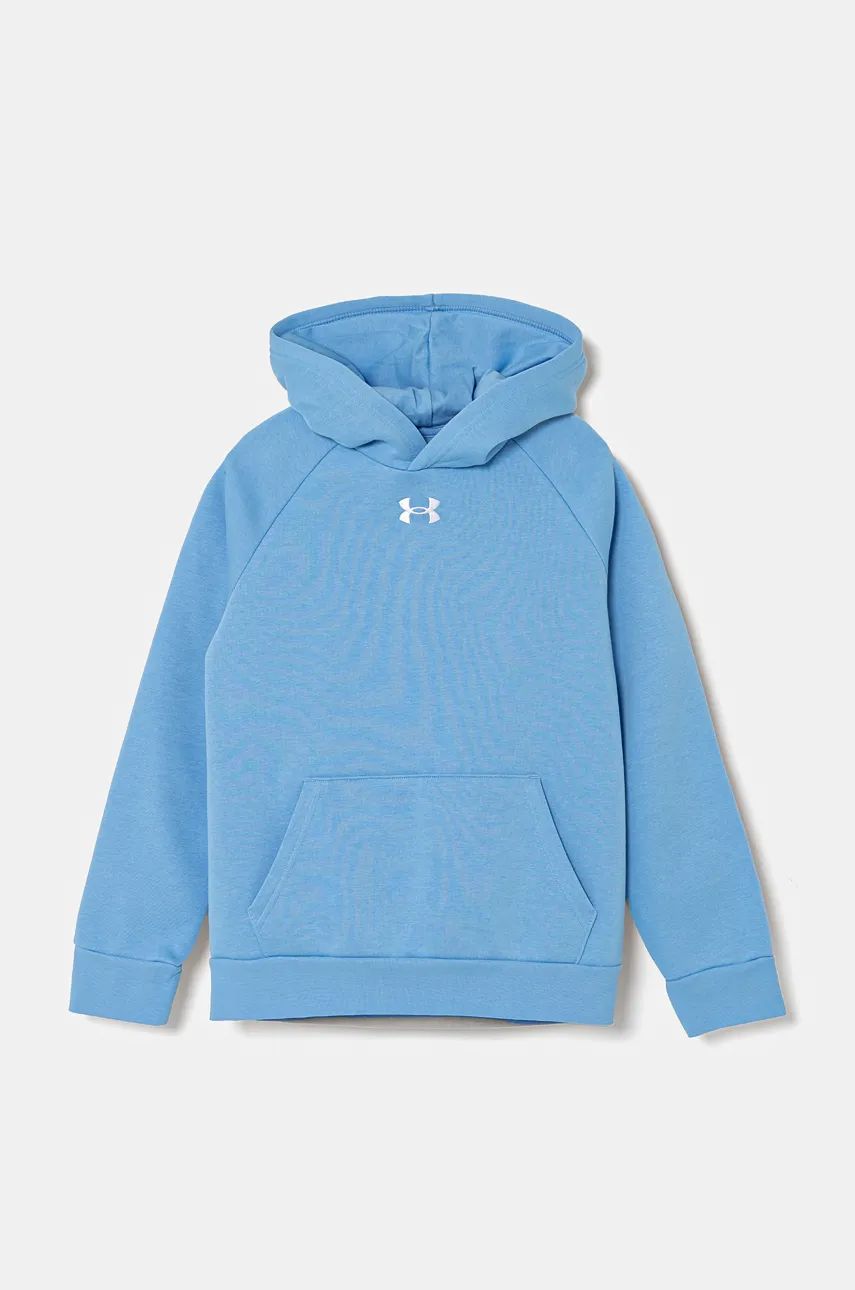 Under Armour bluza copii UA Rival Fleece cu glugă, cu imprimeu