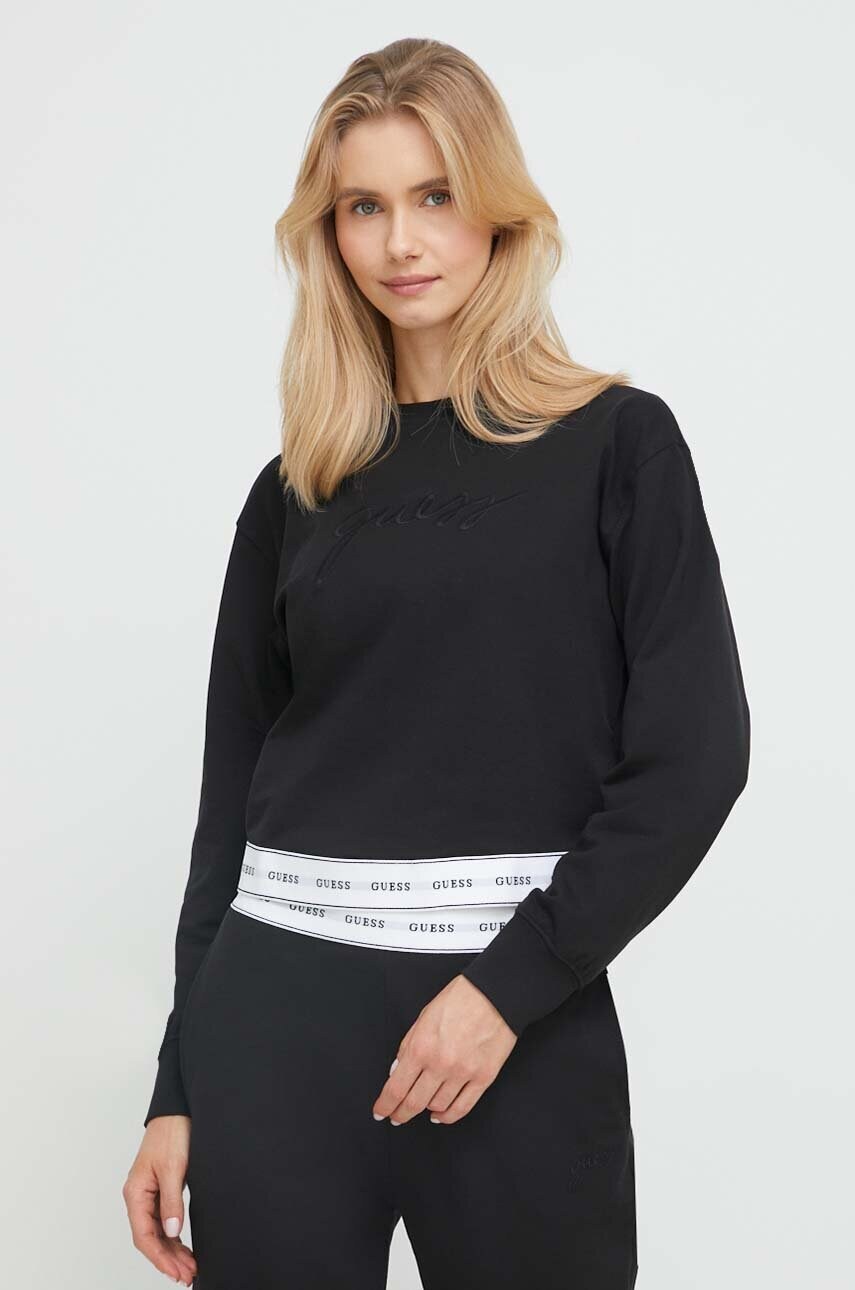 

Кофта Guess жіноча колір чорний меланж