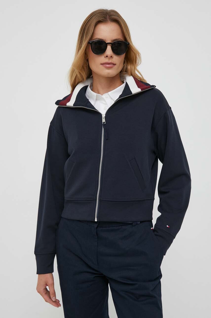 

Кофта Tommy Hilfiger женская цвет синий однотонная