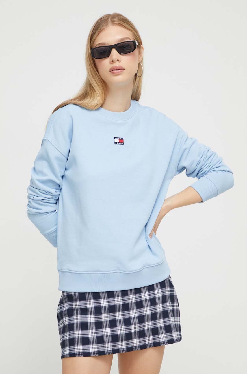 

Хлопковая кофта Tommy Jeans женская однотонная
