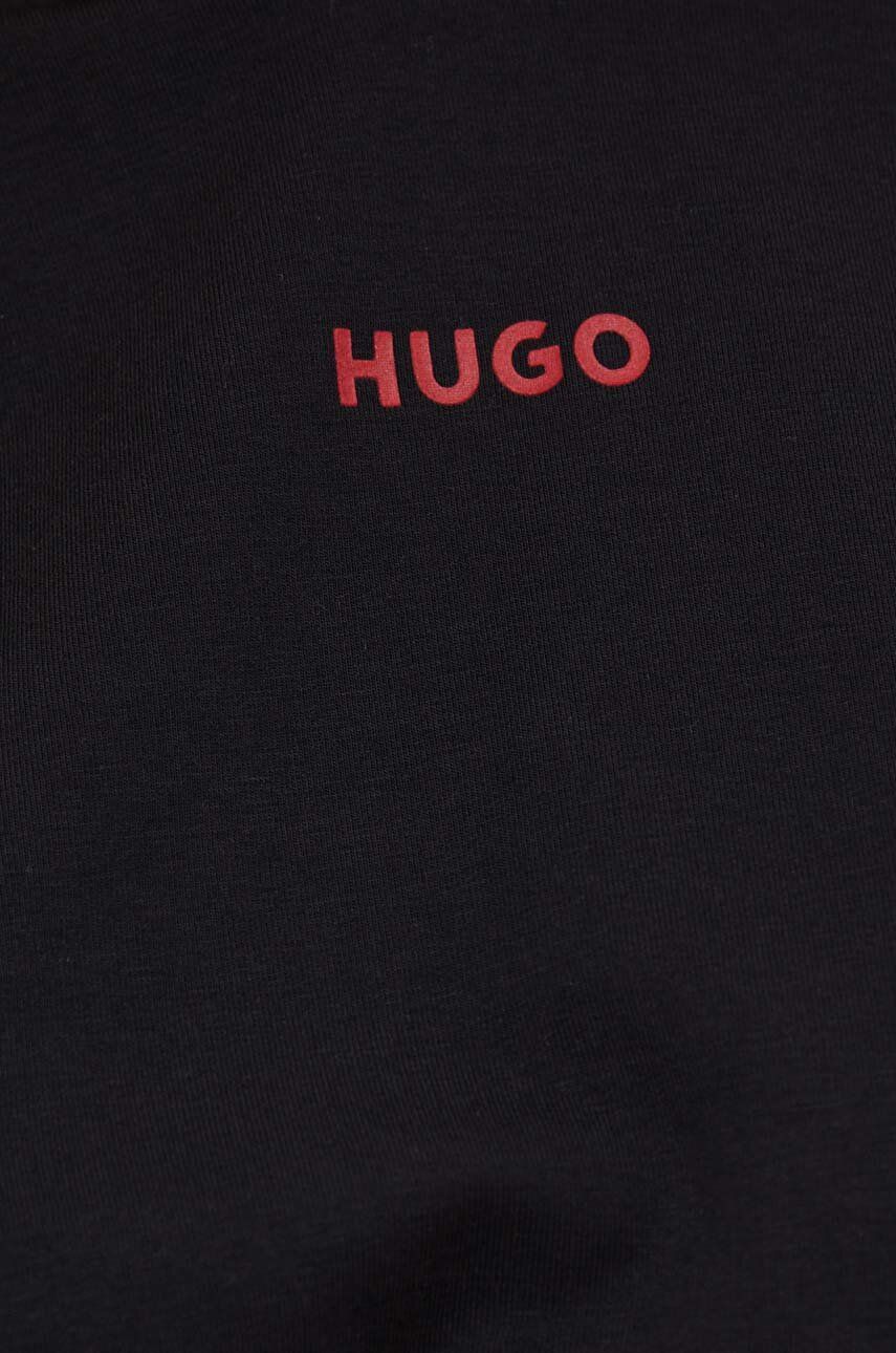 Homewear dukserica HUGO boja: crna, s kapuljačom, bez uzorka, 50490594