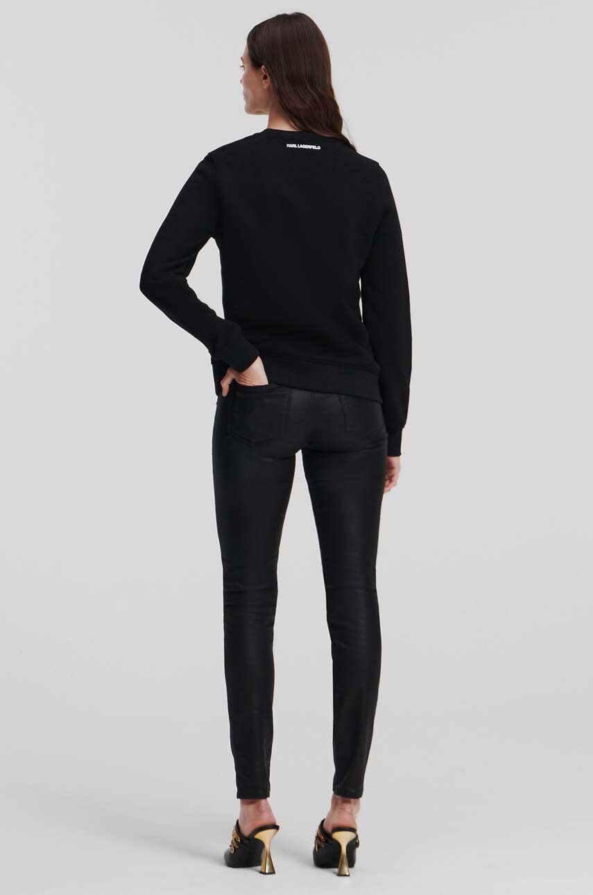 Karl Lagerfeld Bluza Femei, Culoarea Negru, Cu Imprimeu