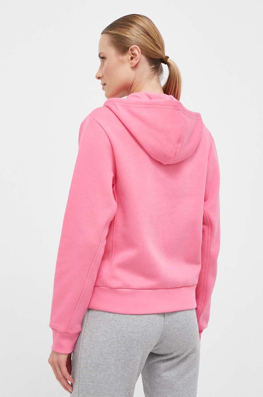 Adidas Bluza Femei, Culoarea Roz, Cu Glugă, Neted
