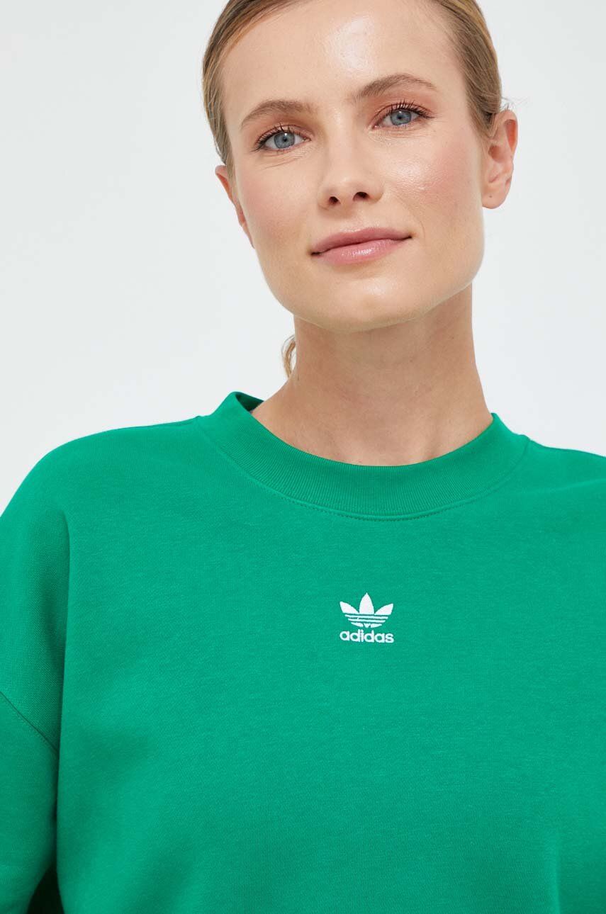 Dukserica adidas Originals za žene, boja: zelena, s aplikacijom