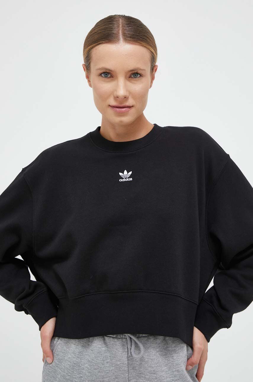 Adidas Originals Bluza Femei, Culoarea Negru, Neted
