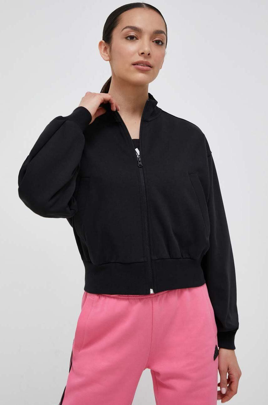 Adidas Bluza Femei, Culoarea Negru, Cu Imprimeu