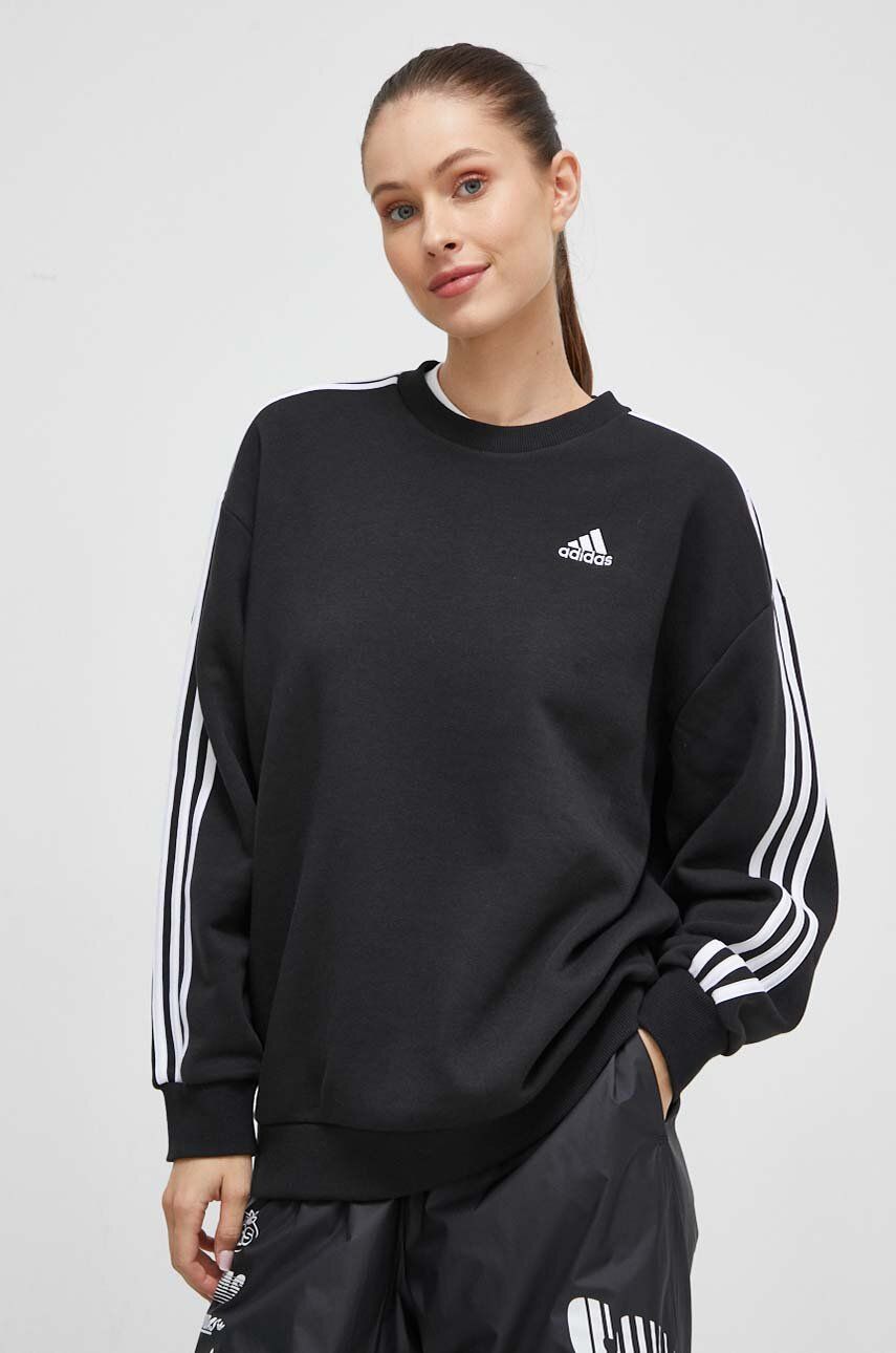 Adidas Bluza Femei, Culoarea Negru, Cu Imprimeu