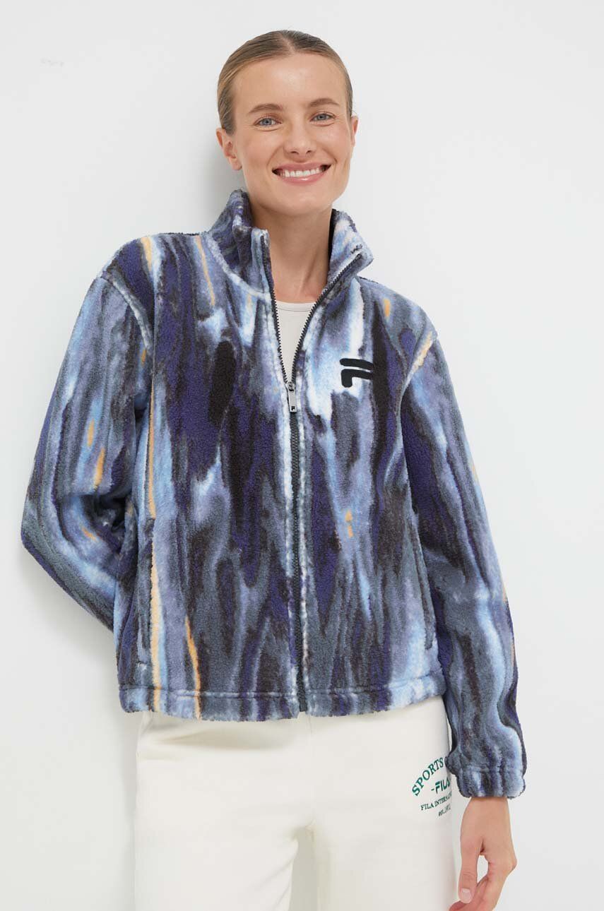 Mikina Fila dámská, vzorovaná - modrá - 50 % Bavlna