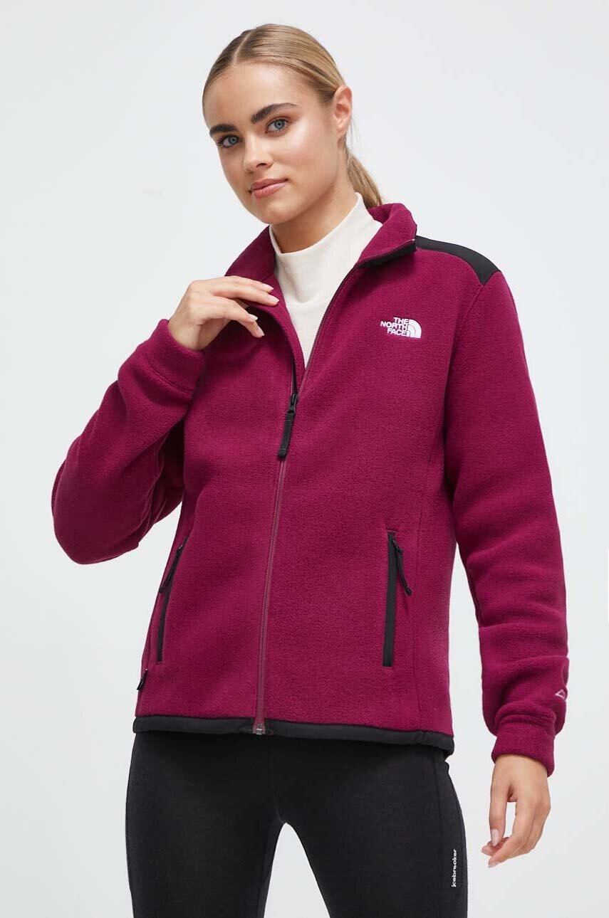

Спортивна кофта The North Face Alpine Polartec 200 колір фіолетовий однотонна