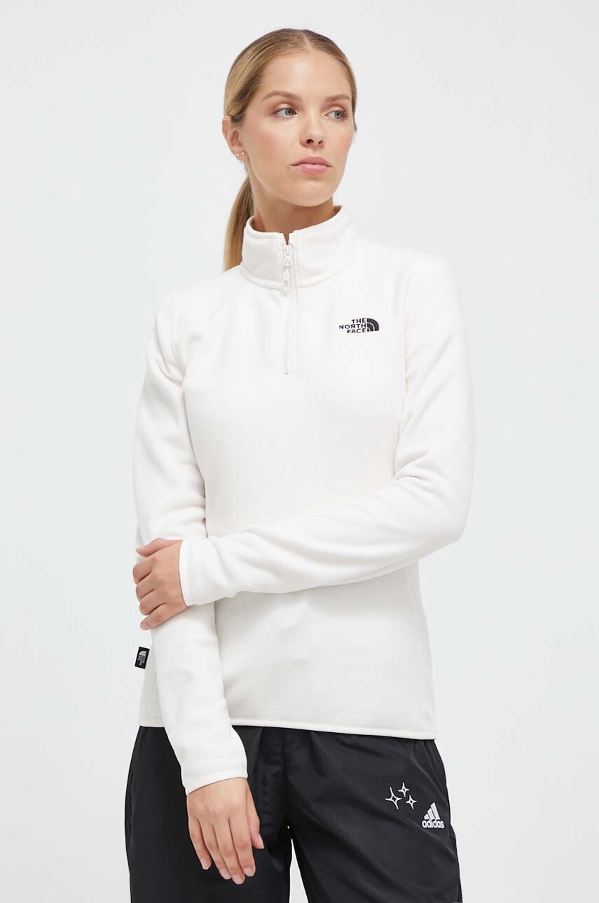 

Спортивная кофта The North Face 100 GLACIER цвет бежевый с аппликацией