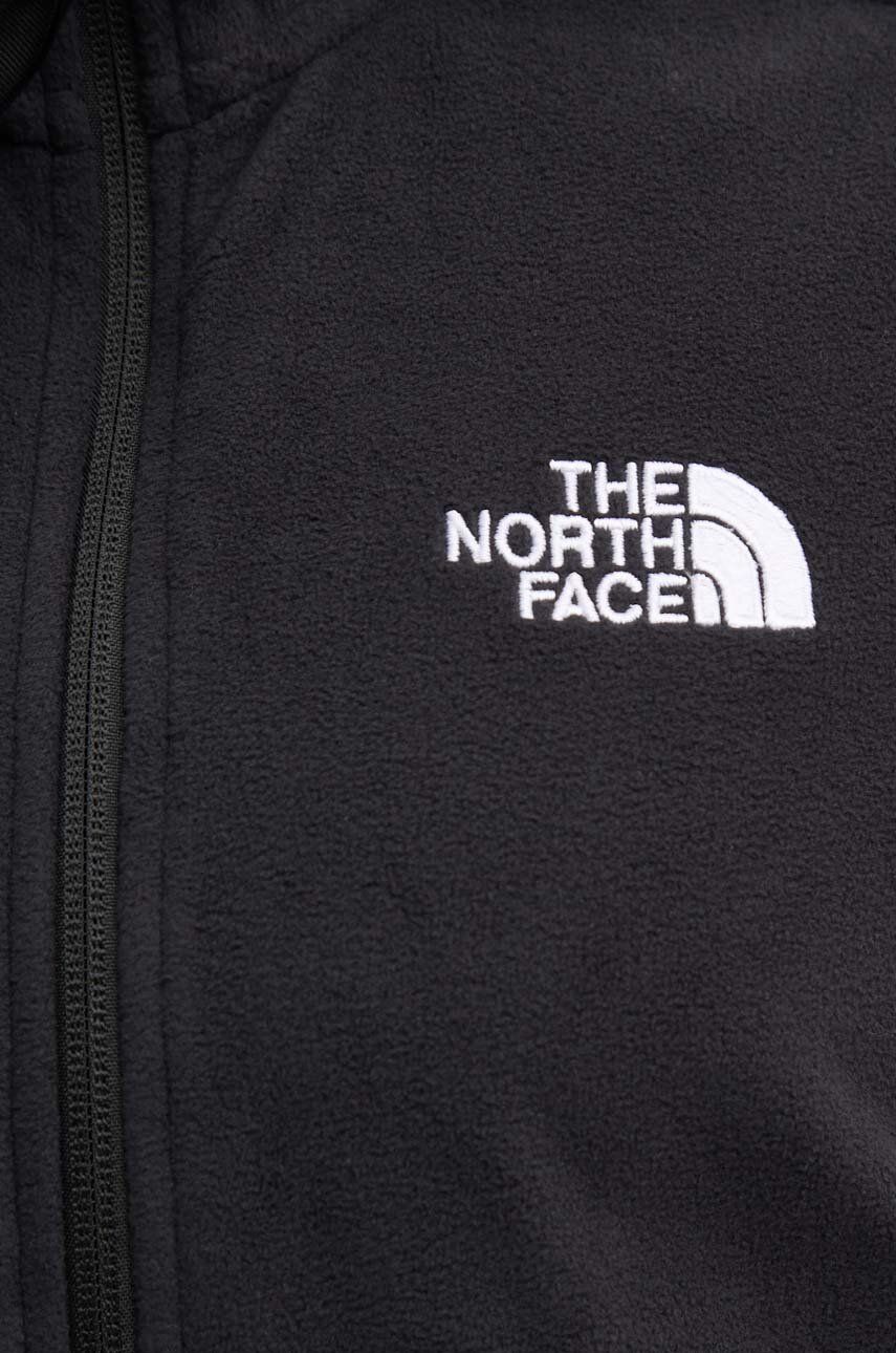 Dukserica od flisa The North Face boja: crna, s aplikacijom