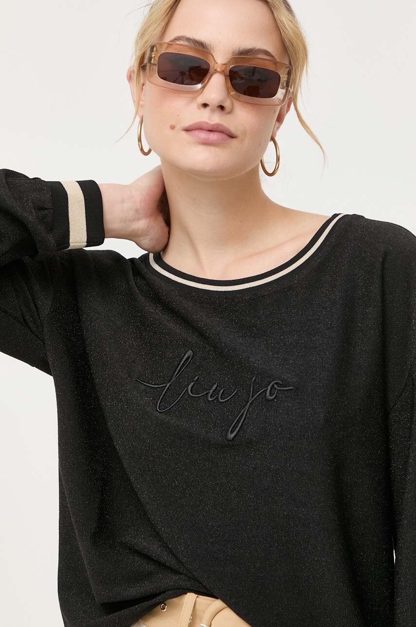 

Кофта Liu Jo женская цвет чёрный с аппликацией