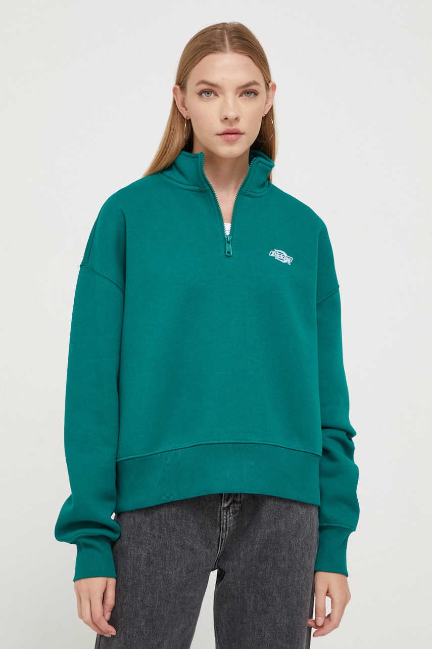 

Кофта Dickies женская цвет зелёный однотонная