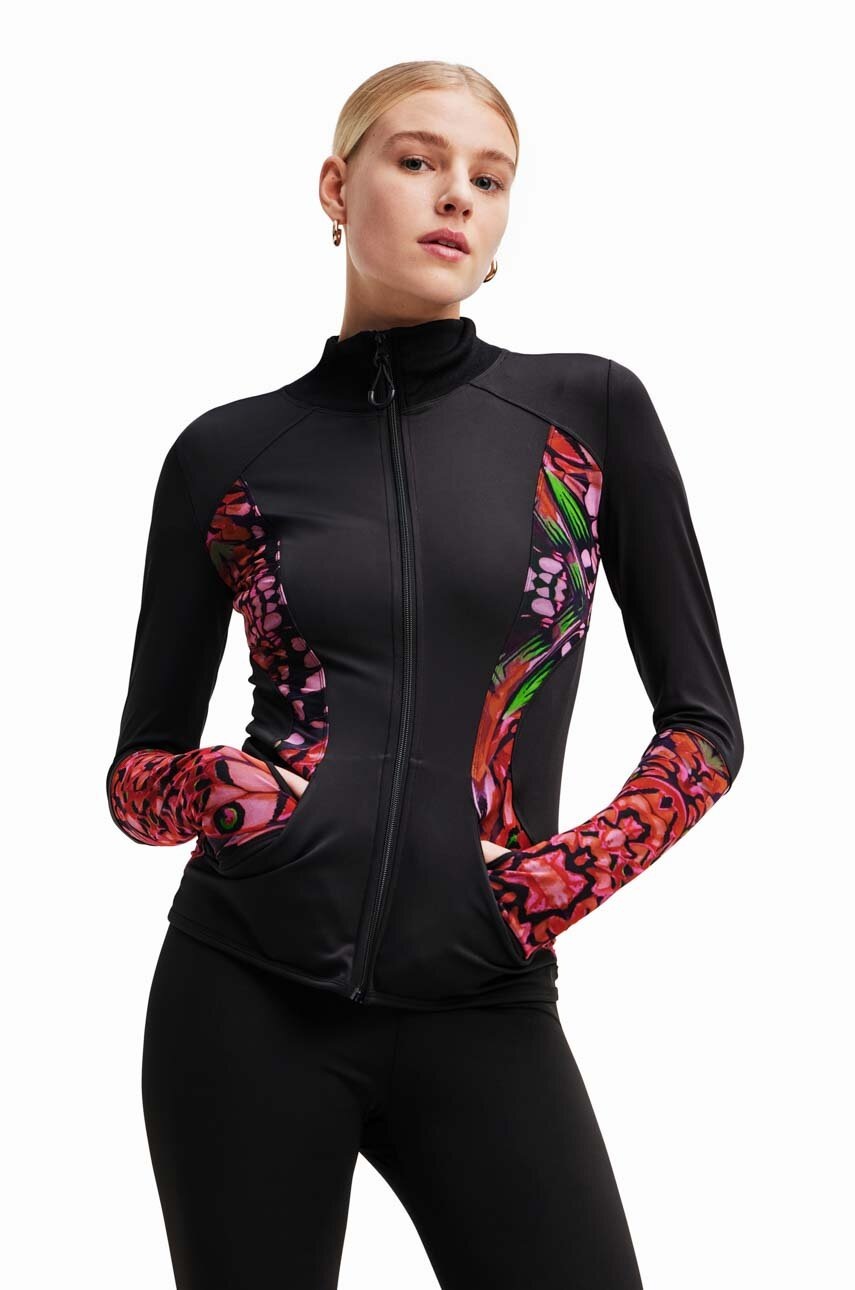 

Кофта Desigual жіноча колір чорний візерунок