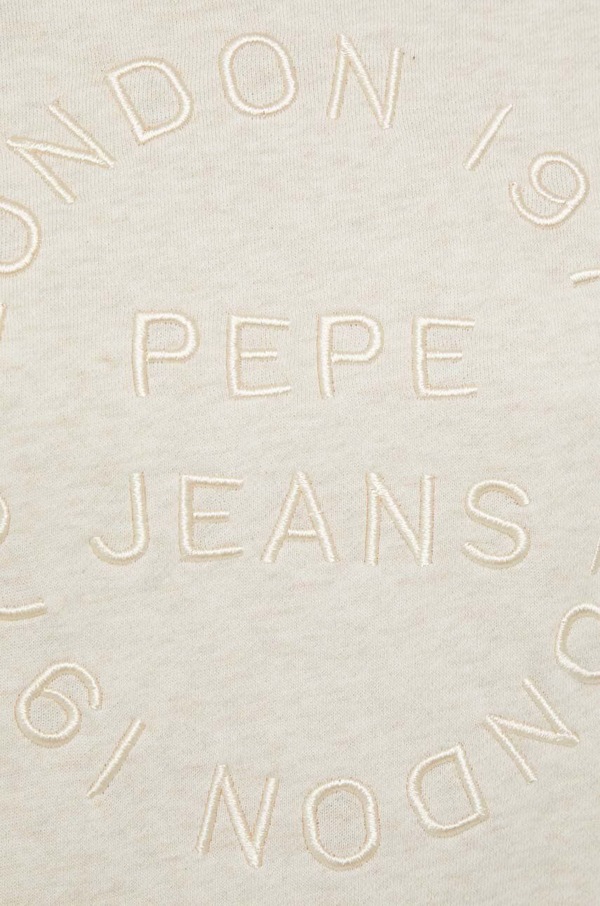 Pamučna Dukserica Pepe Jeans CARA Za žene, Boja: Bež, S Aplikacijom