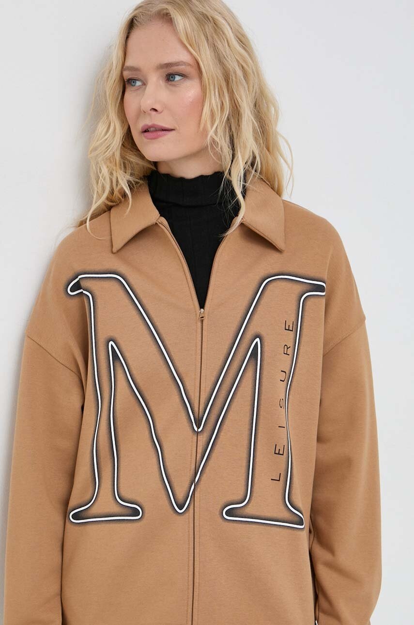 

Кофта Max Mara Leisure жіноча колір коричневий з принтом