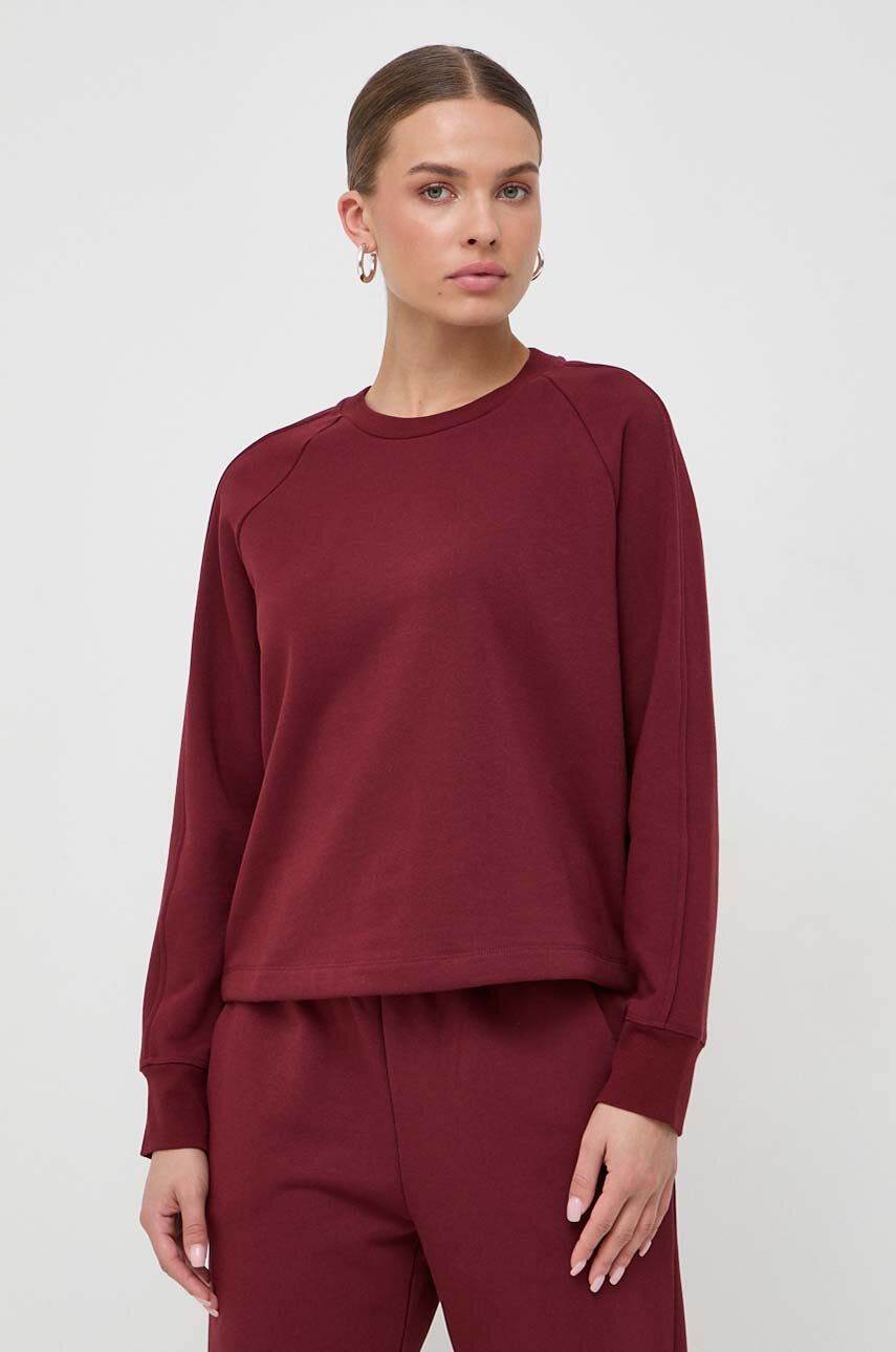 Max Mara Leisure Bluza Femei, Culoarea Bordo, Cu Imprimeu